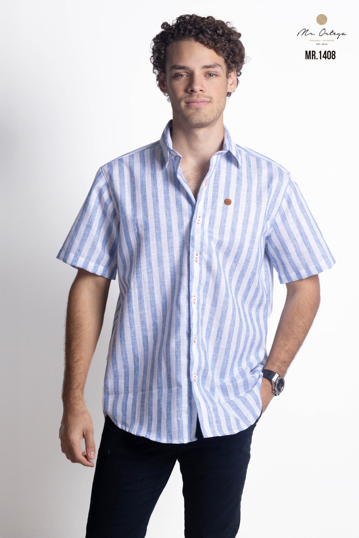 CAMISA RAYAS AZUL CIELO Y BLANCO