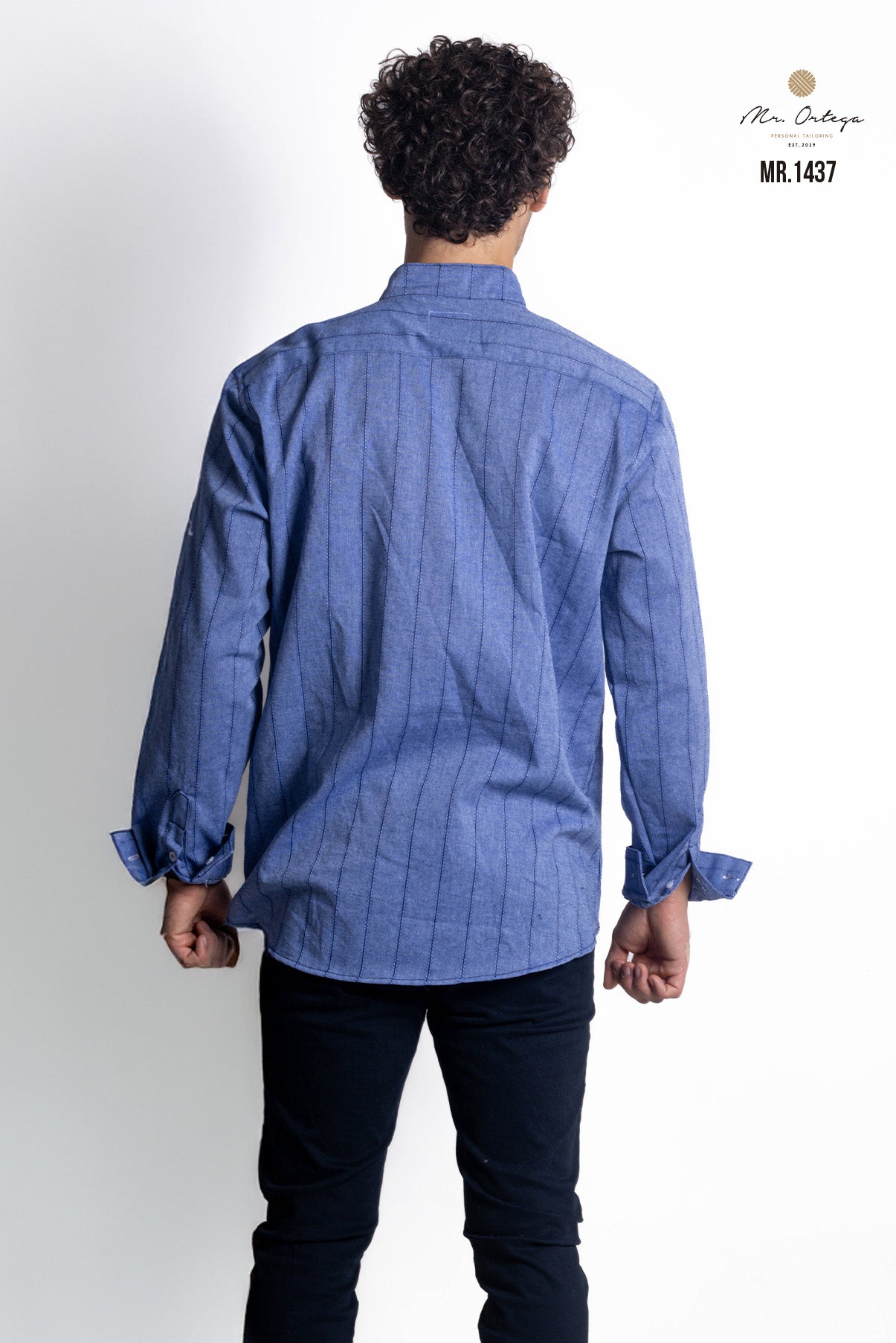 CAMISA RAYAS AZUL MARINO