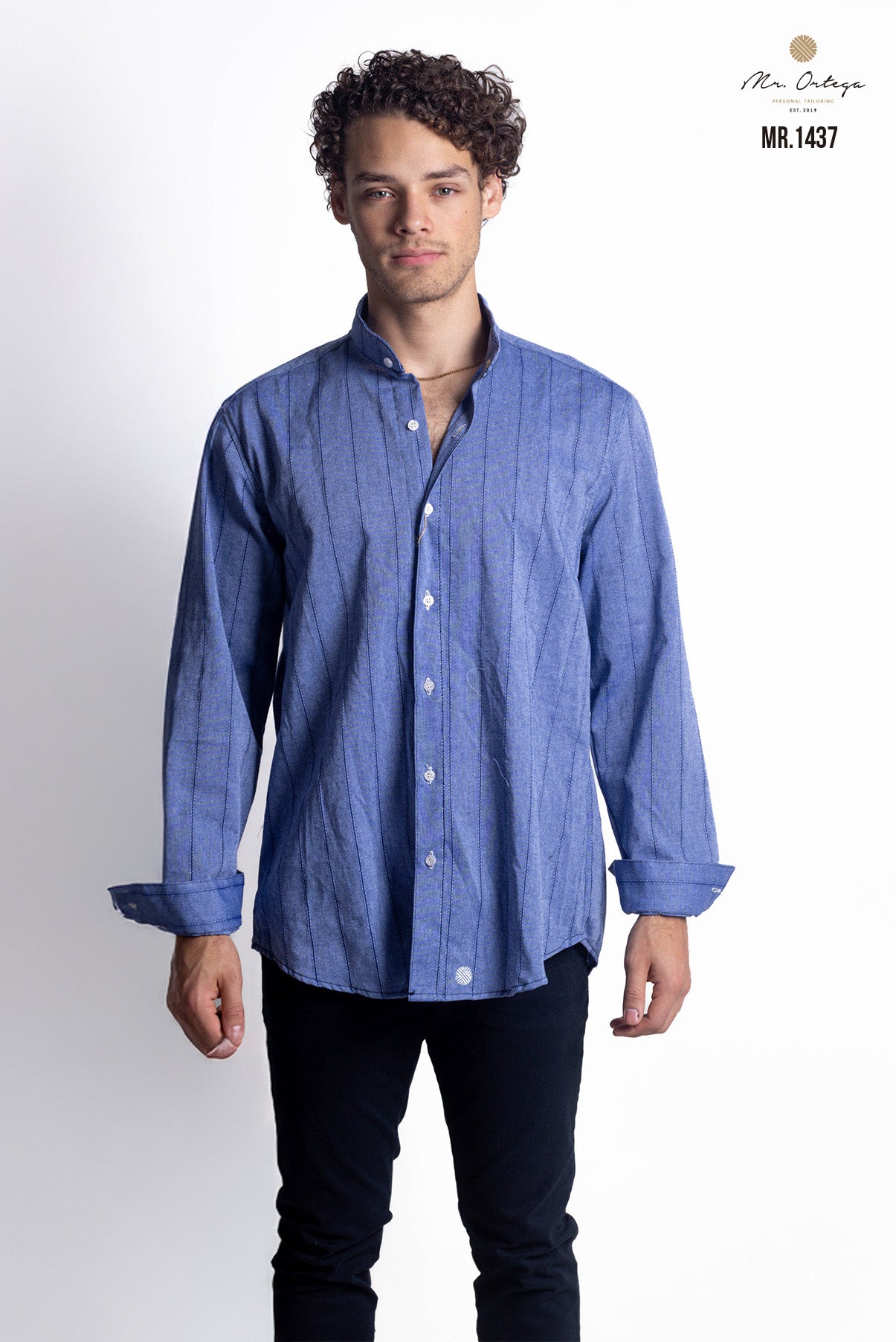 CAMISA RAYAS AZUL MARINO