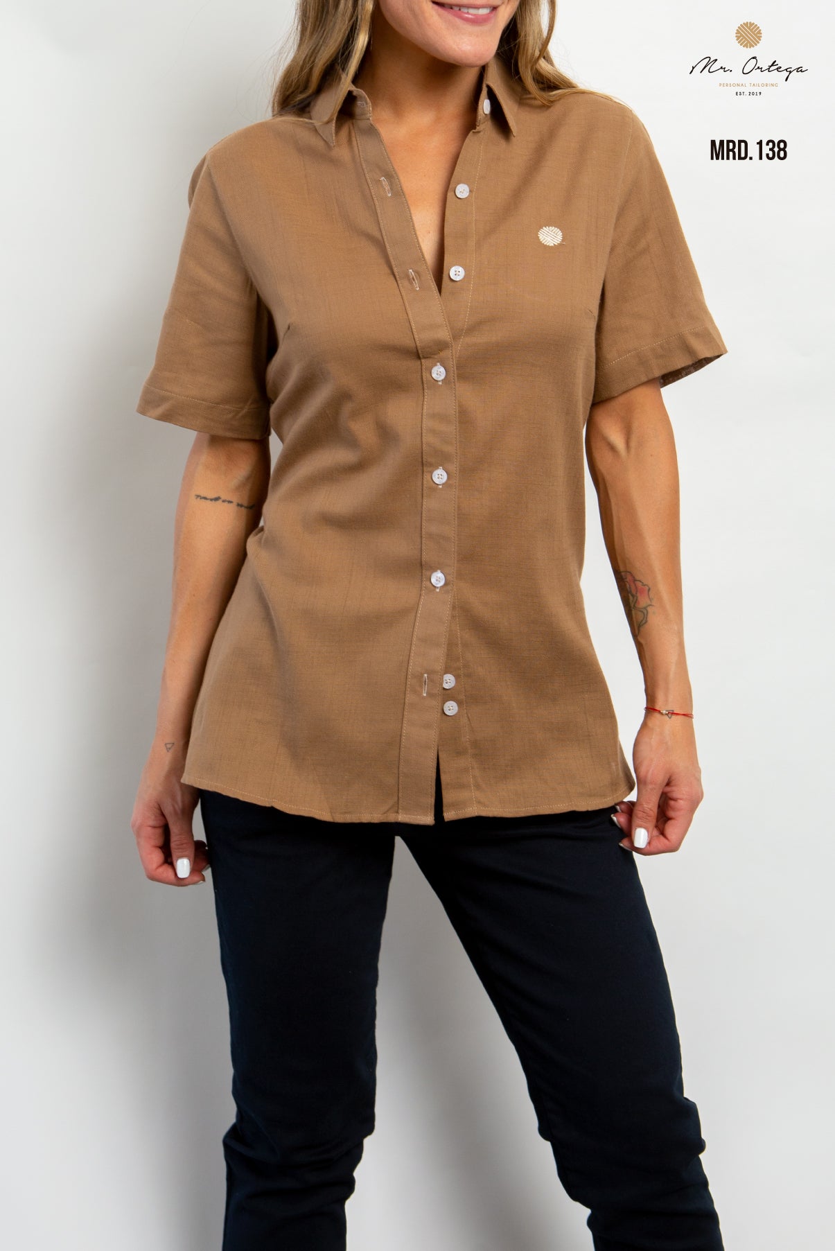 CAMISA DAMA LISA CAFE Mister Ortega